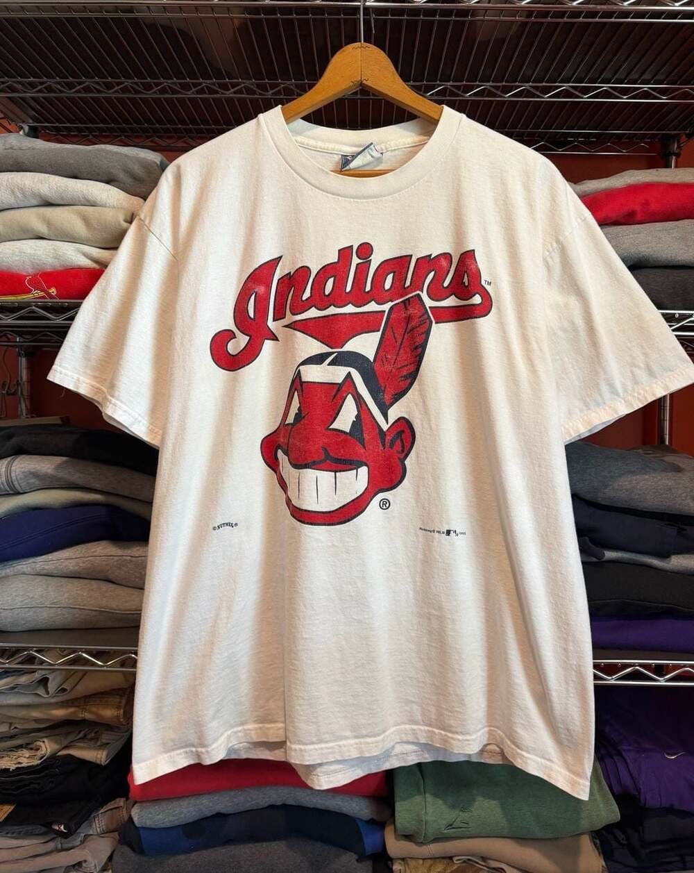 Lee Sport Nutmeg  Cleveland Indians XL Vintage 1995 Jacob's Field Made in USA